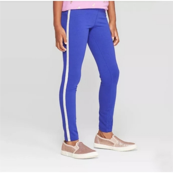 Cat & Jack Other - NWOT Cat & Jack Silver & White Stripe Leggings